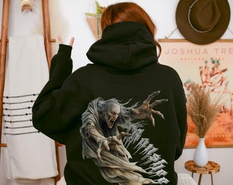 Sudadera con capucha Banshee, sudadera de folclore gótico, camiseta de críptidos de mitología irlandesa, ropa de terror gótico de El presagio de la muerte