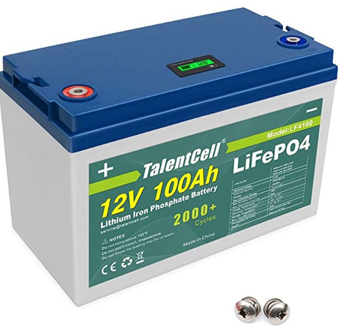 12V 100AH LiFePO4 deep cycle lithium battery w/lcd display for Etsy