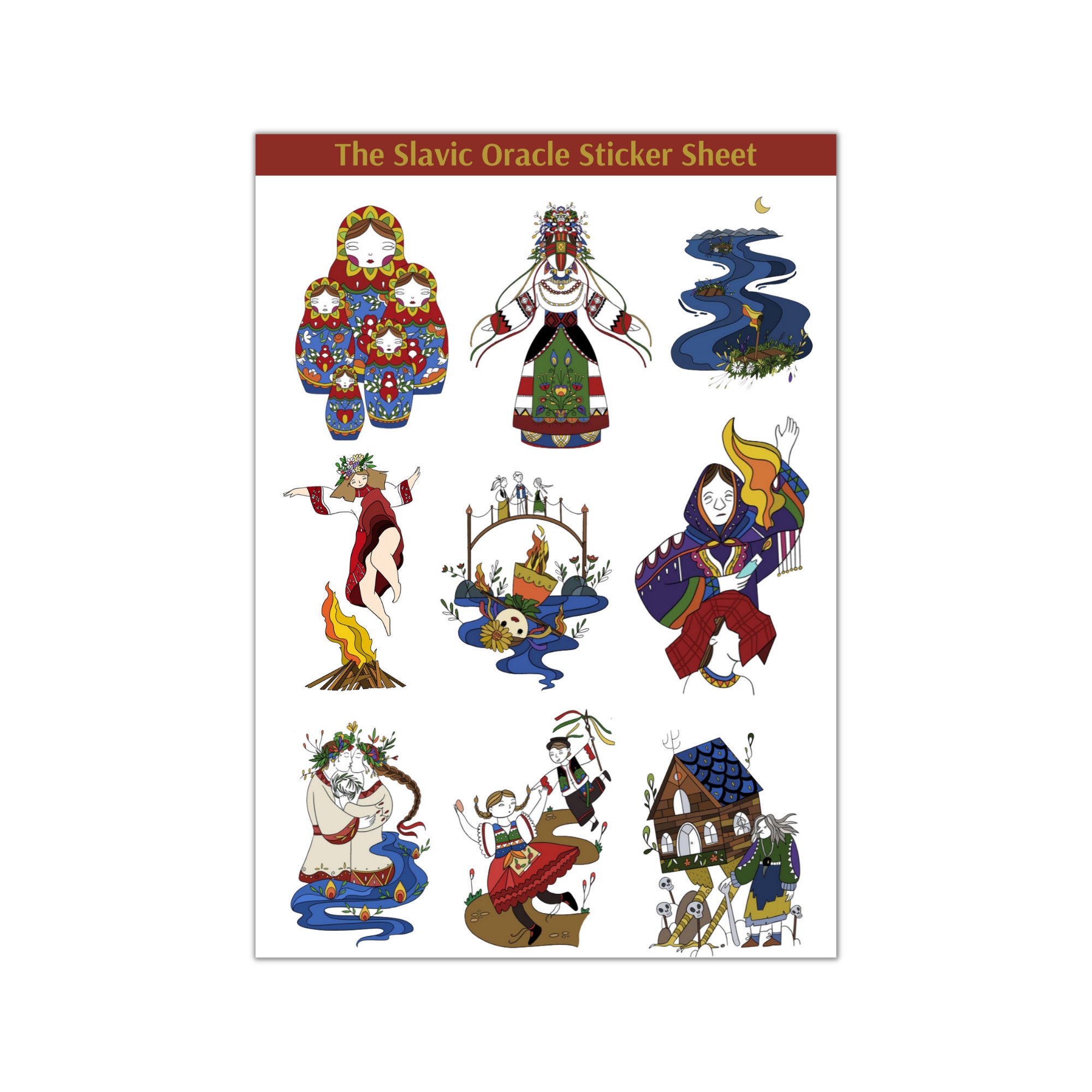 Oracle Name Sticker The Slavic Oracle Sticker Sheet - Etsy