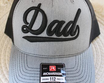 Dad 3D Embroidery File, File for, for fathers day, for multineedle, embroidery machine, dst file, Fathers Day Hat File, Foam Embroidery File