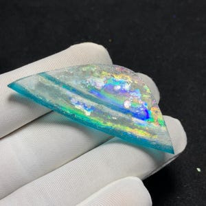 Natural Roman glass - 53.4x23x4.2 mm 18.80 carat - Its Surface Shimmers with a Delicate Granular Texture and Best for Jewellery Making