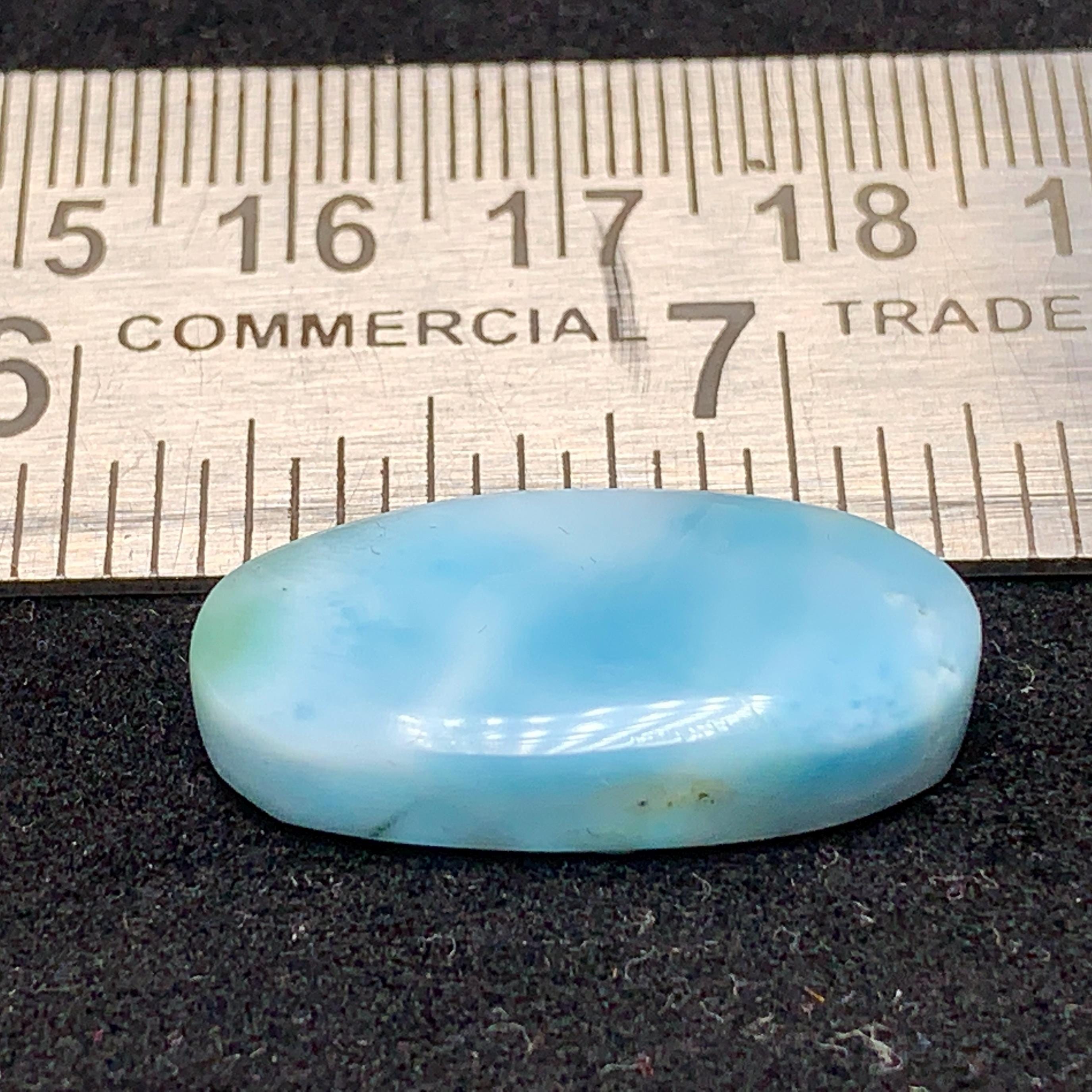 純粋なラリマーの美しさ。25.8 x 11.6 x 6.3 mm、20.25カラット