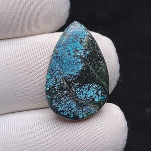 Natuurlijke Hubei Turquoise cabochon - 22 x 14,4 x 4,2 mm 11,10 karaat - Deze natuurlijke schoonheid is bedoeld voor het maken van sieraden