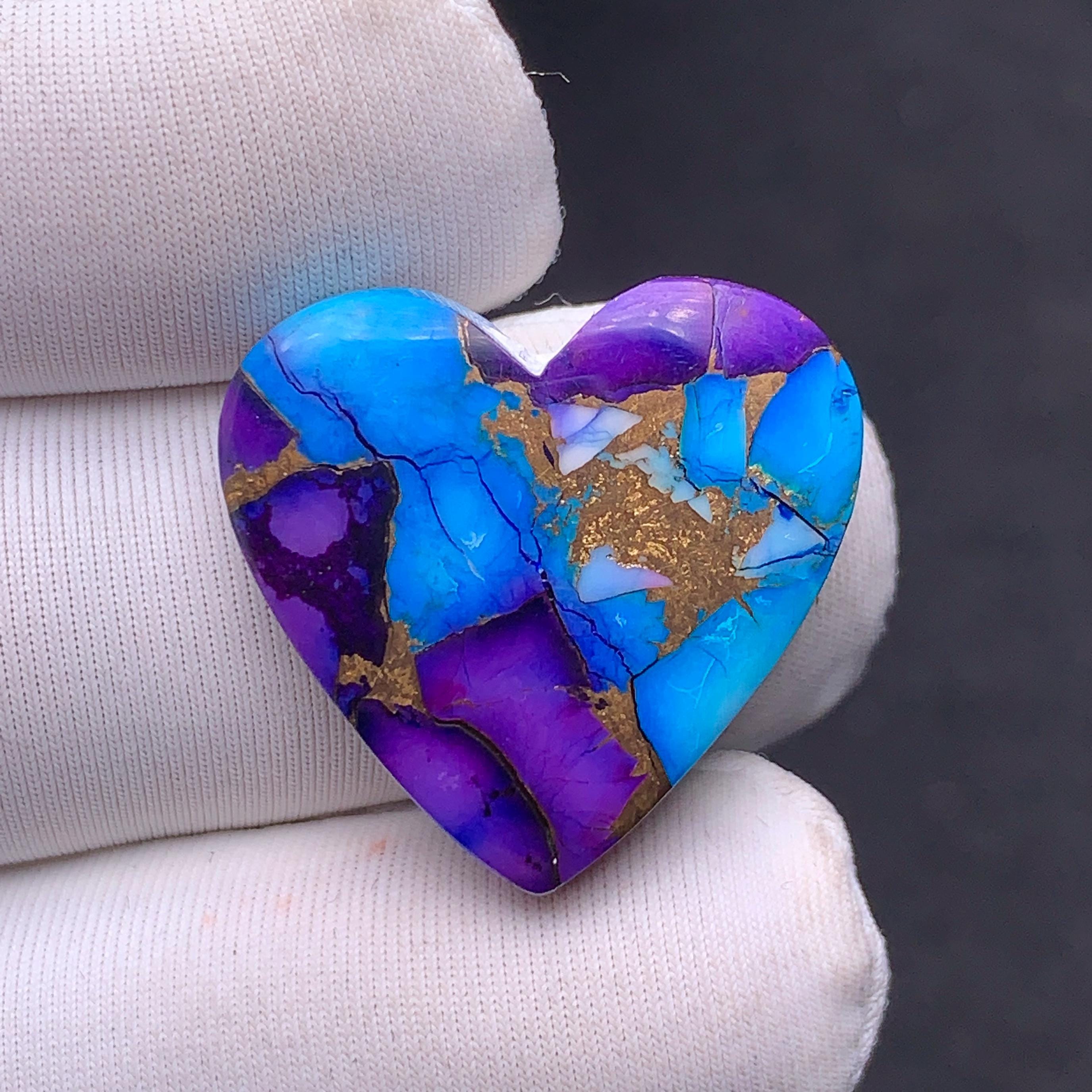 Ice Blue Purple Dahlia Cabochon 