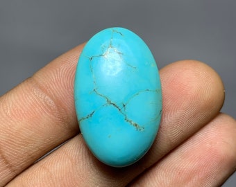 Premium Quality Natural Turquoise Cabochon 29.7x18.8x10 mm 36.80 carat loose Gemstone