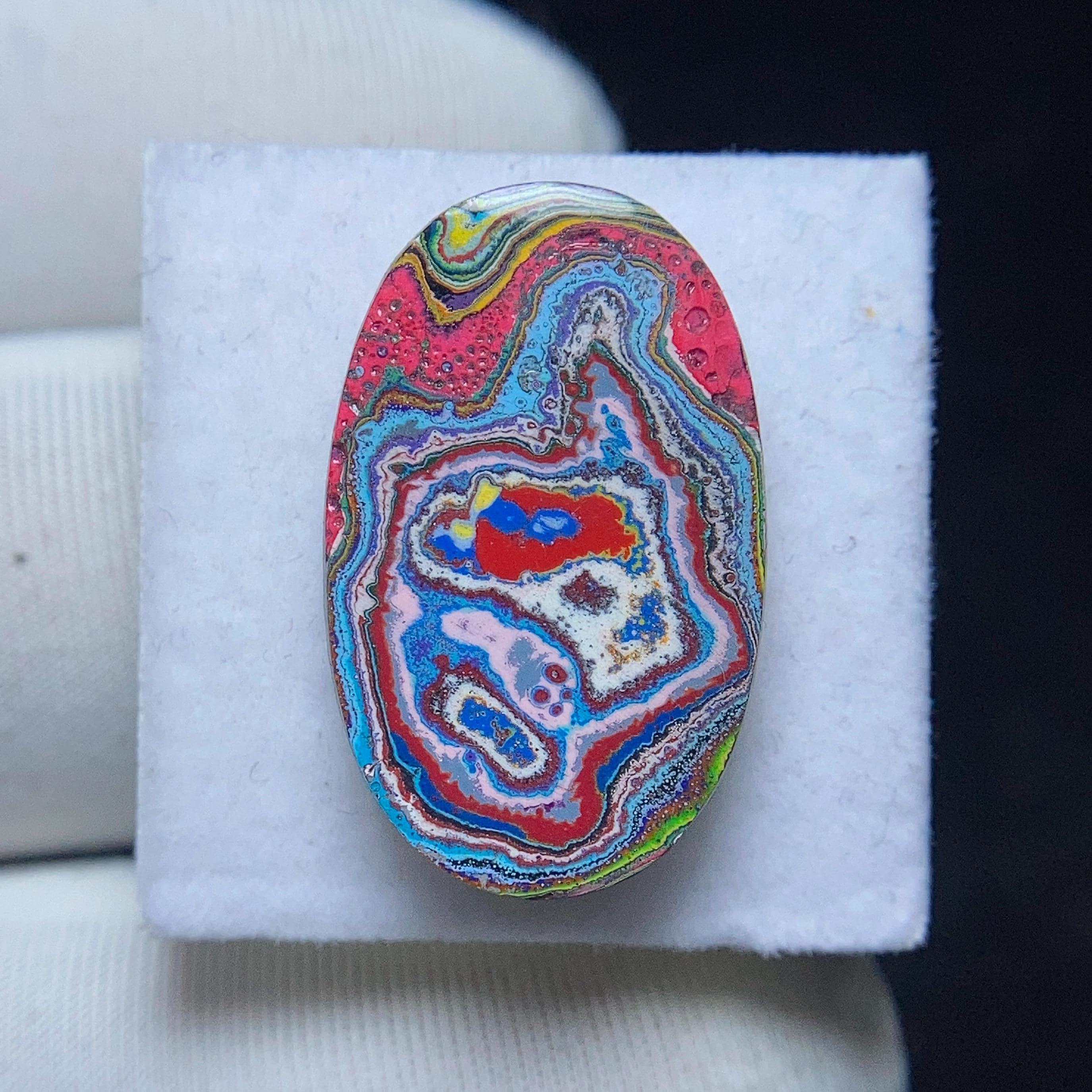 Detroit Agate AKA Fordite Cabochon, 22x13.6x2.1 MM 3.38 Cts