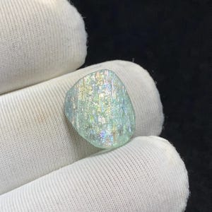 Natural Roman glass - 12.3x10.3x2.4 mm 2.13 carat - Its Surface Shimmers with a Delicate Granular Texture and Best for Jewellery Making