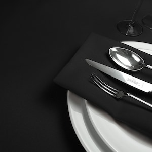 Black Table Linen