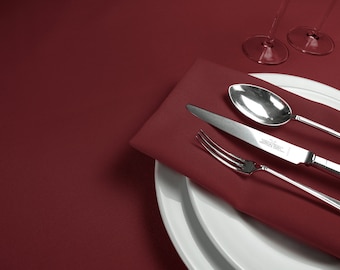 Burgundy Table Linen