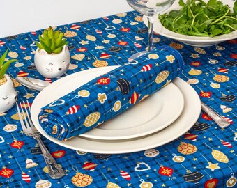 Blue Baubles Table Linen Range