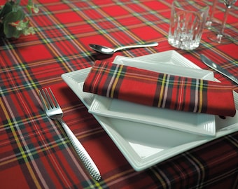 Royal Stuart Tartan Tablecloth, Napkins & Table-Runners