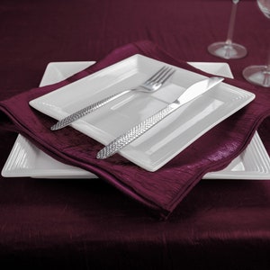 Aubergine Satin Shimmer Tablecloth