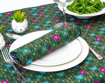 Green Festive Baubles - Table linen Range