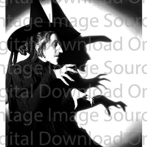 DIGITAL DOWNLOAD- Wicked Witch Photo Vintage Horror Retro 1930s Weird Gothic Old Hollywood Halloween Creepy Witchcraft