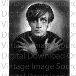 DIGITAL DOWNLOAD- Cabinet of Dr Caligari Conrad Veidt Photo Vintage Cesare Horror Retro 1920s Weird Gothic Old Hollywood Halloween