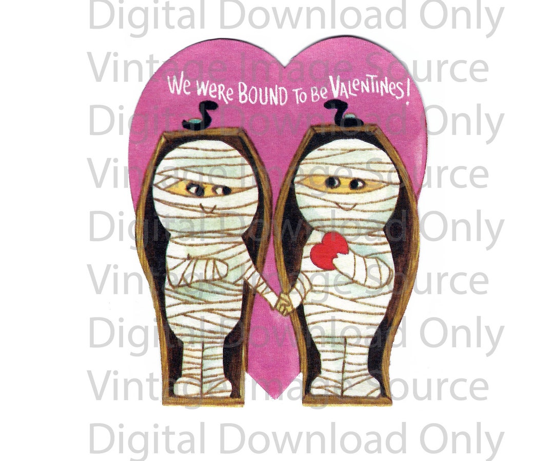 Digital Download PRINTABLE Vintage Valentine Mummy Mummies - Etsy