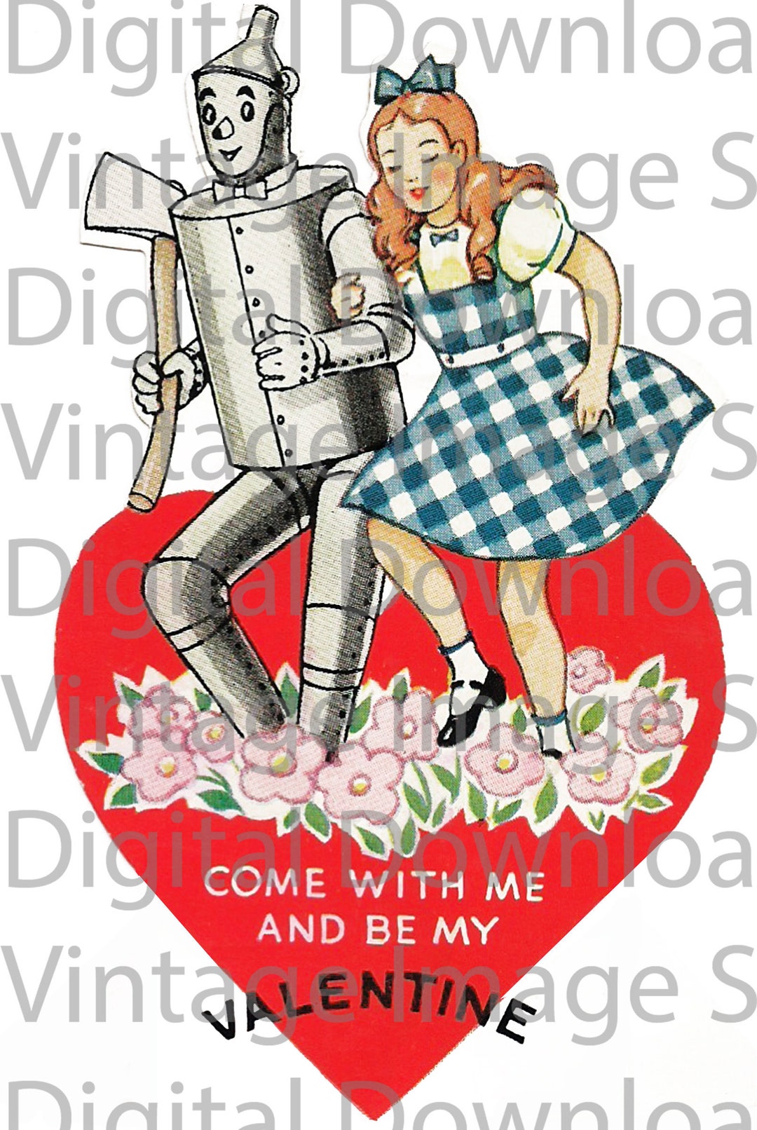 Digital Download PRINTABLE Vintage Valentine Wizard of Oz - Etsy