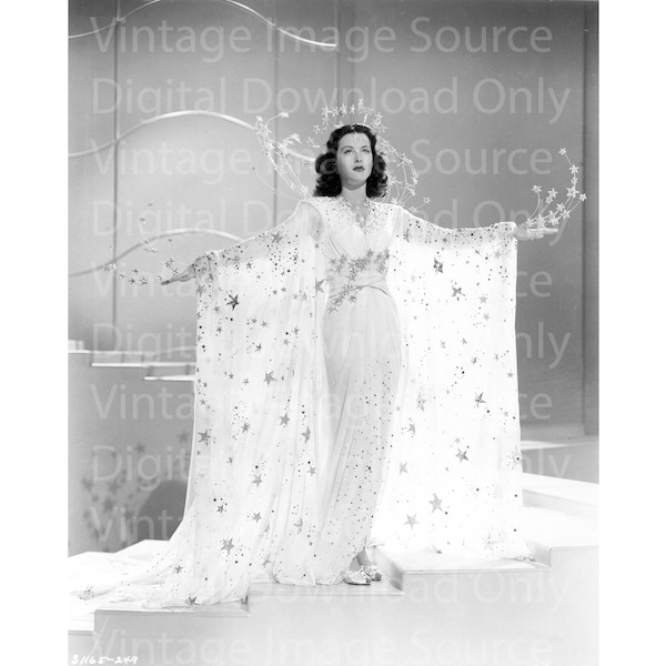 DIGITAL DOWNLOAD- Hedy Lamarr 1940s Vintage Photo Ziegfeld Girl Old Hollywood Stars Showgirl