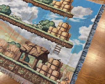 MapleStory Henesys Woven Tapestry Blanket: Nostalgic Wall Art Throw