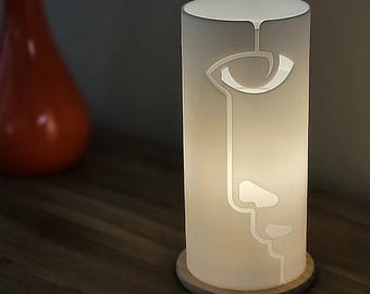 Minimalist Abstract Desk Lamp, Modern Face Accent Light Decor