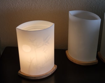 Minimalist Bamboo Desk Lamp, Modern Bedside Light Home Decor
