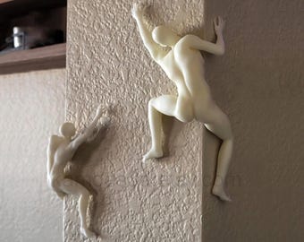 Unique Wall Decor, Modern Creative Decor, Climber Sculpture, Stylish gift, Climbing man