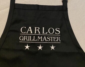 Personalized Embroidered Apron for Men | Custom Embroidered Apron | Personalized Gifts Chef
