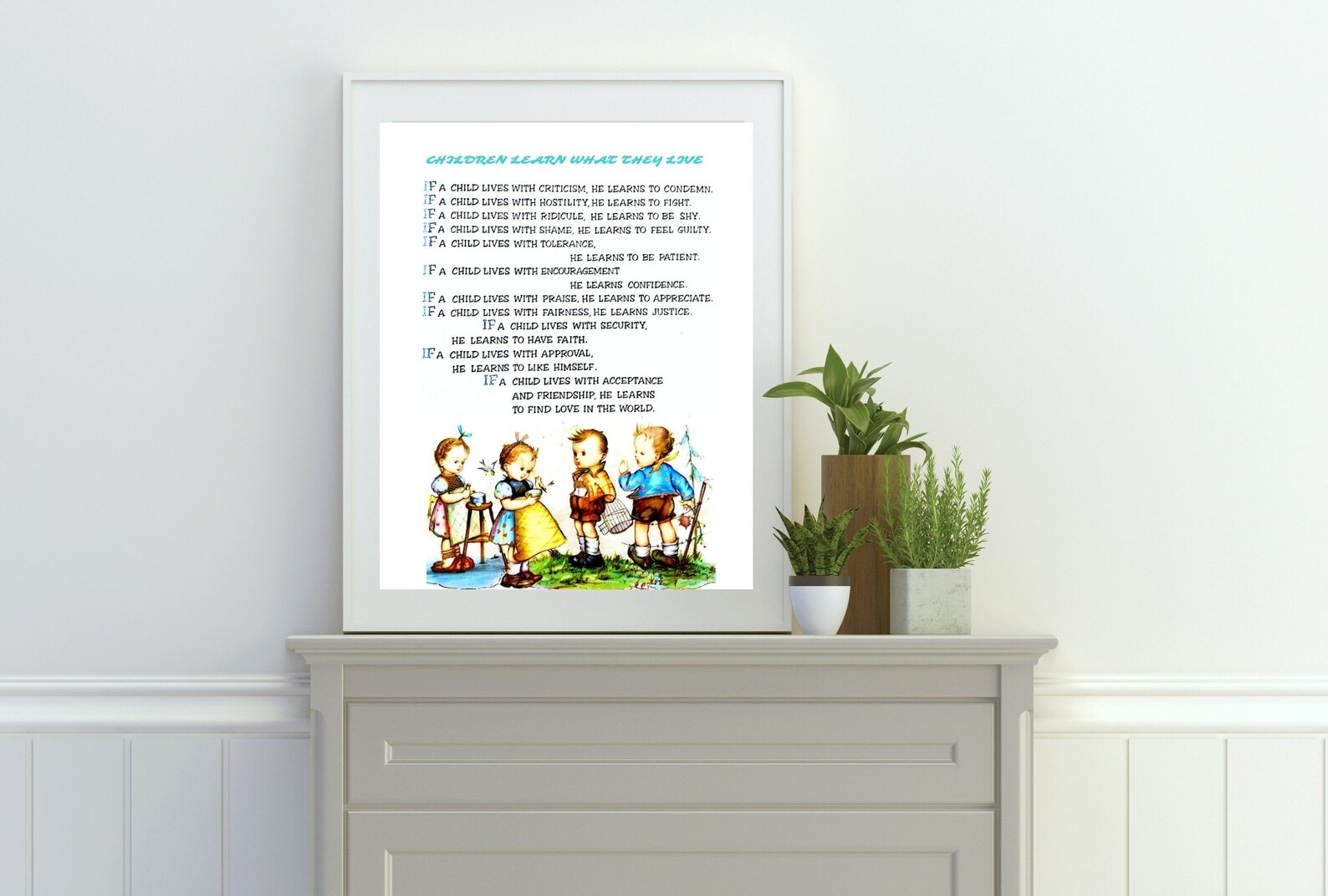 Children Learn What They Live Printable Wall Art | Etsy