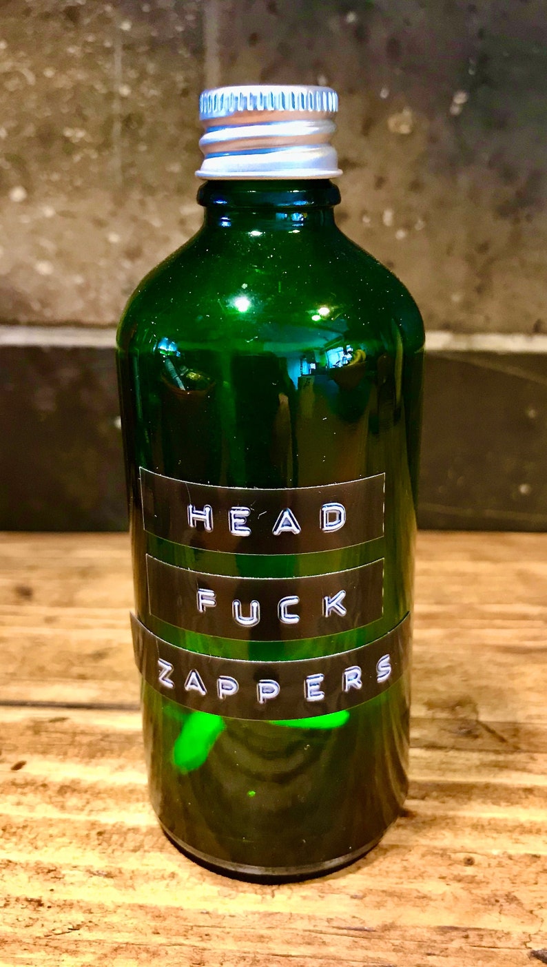 Rude Naughty Headache Pill Green Glass Container Bottle with | Etsy