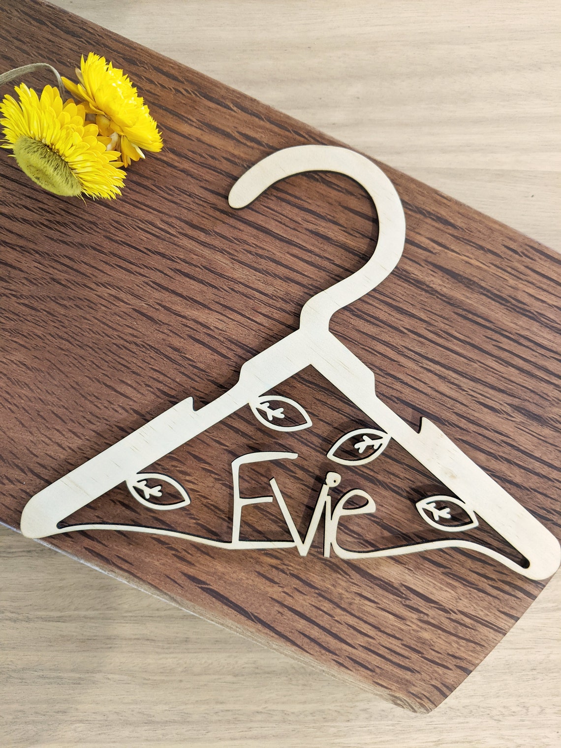 Personalised Baby Coat Hanger Laser Cut Baby Coat Hanger Etsy