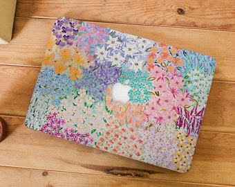 Colorful Flowers MacBook Case for MacBook Pro 13 inch Mac Air 15 13, Custom Macbook Pro 14 15 16 M1 M2 M3 M4 M5 Case, Trendy Laptop Cover