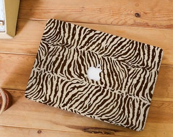 Zebra Print MacBook Shell Case for 2026 Pro 16" A3428 A3429 M5, 2026 Air 15" A3448 M5, 2022 Air 13" A2681, MacBook Air 15" M4, Retina 15"