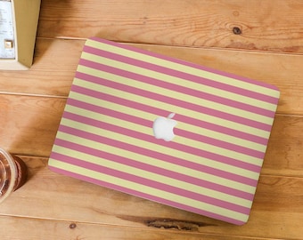 トレンディなストライプペイントシェルハードケースカバー、MacBook