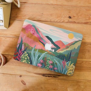 Hermosa funda para MacBook con diseño de pueblo para MacBook Pro 16, Mac Air 13 y 15, funda personalizada para MacBook Pro 13, 14 y 15, funda para MacBook M4 y MacBook Air 15.