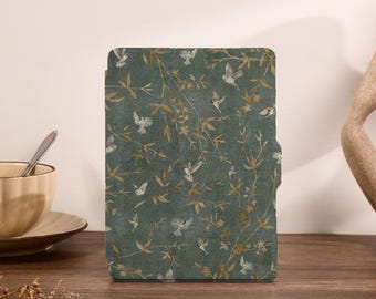 Retro Birds and Leaves Kindle Paperwhite Case 2024 Kindle Cover Kobo Libra Case Kindle Colorsoft Case Kobo Clara Case, Gift for Books Lover