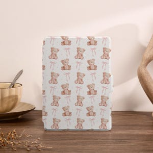 Capa para Kindle com laço de urso fofo 2024 Kindle 10ª 11ª geração 2022 Capa para Kindle Paperwhite 12ª geração Capa personalizada para presente Kindle