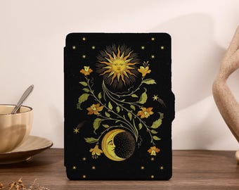 Moon and Sun Kindle Case Aesthetic Cover For Kindle 11th Generation 2022 Case, Kindle 2024 Case, Paperwhite 7'' Cover, Kindle 12th Case