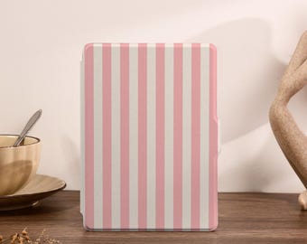 Pink Striped Kindle Case Kindle 10th 11th 12th Generation Kobo Clara Colour Case Kindle Paperwhite 6.8'' 7'' Case, Detachable Cover Gift