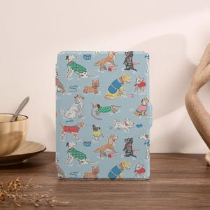 Étui Kindle personnalisé Chiens mignons pour Kindle 11, Paperwhite 1/2/3/4, Kindle 2019/2022, Kindle Paperwhite 2021, étui Kindle 11th 12th