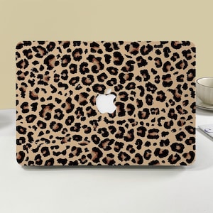 Brown Leopard Grain Personalized MacBook Case for Pro 13,Custom Macbook case,Macbook Pro 14 16 M1 Case,Macbook Air 13 Case,MacBook 2022 Case
