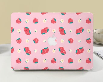 Kawaii Strawberry Custom MacBook Case for Pro 13",Laptop Cover,Macbook case,Macbook Pro 14 16 M1 Case,Macbook Air 13 Case,MacBook 2022