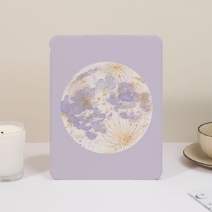 Customized iPad Case Cute Purple Moon Cases for iPad Air 5 iPad 10 10.9" 2022 iPad Pro 12.9'' 2021 Pro 11" 2022 iPad mini 6 Case iPad Cover