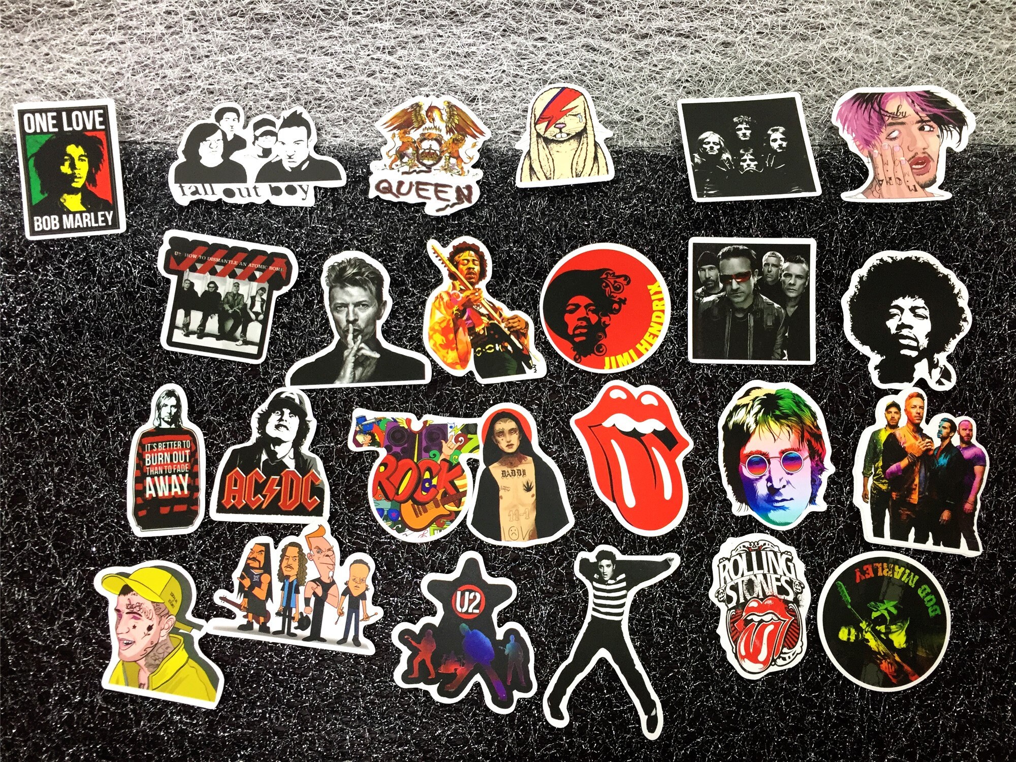 Pack of 50Pcs Rocker Rock Band Hiphop STICKERS Vinyl Sticker Etsy