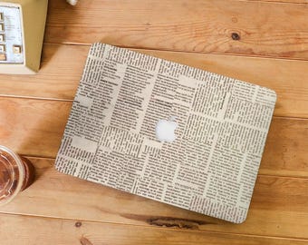 Old Newspaper Style MacBook Case for MacBook Pro 13 inch Mac Air 15 13 Case, Custom Macbook Pro 14 15 16 M1 M2 Case, Aesthetic Laptop Cover