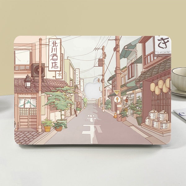 Décor japonais coque MacBook Air 13, coque personnalisée Macbook Pro 14 Pro 15 Pro 16, coque Macbook Pro 13 M2, housse MacBook Air 15 M2, housse pour ordinateur portable