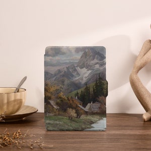 Custodia per Kindle Oil Painting Villiage Custodia per Kindle 10th/11th 2022 Nuova custodia per Kindle Paperwhite 6.8'' Custodia per Kindle Paperwhite 1/2/3, custodia per Kindle
