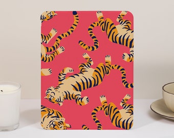 Lustige Tiger iPad Hülle,iPad Air 5 6 iPad 10 10,9 Zoll 2022 iPad Pro 12,9 '' 2021 Pro 11 Zoll 2024 iPad mini 6 Case,iPad Cover