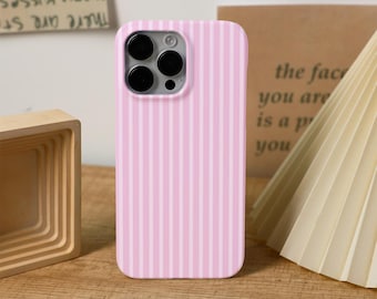 Pink Retro Striped Aesthetic iPhone Case For iPhone 16 15 14 13 Pro Max Customized iPhone 16e 12 11 Plus Mini XR XS SE Preppy iPhone Cover