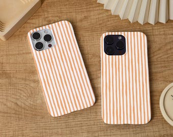 Cute Striped iPhone Case For iPhone 17 16 15 14 13 Pro Max Customized iPhone 16e 12 11 Pro Plus Mini XR XS SE Aesthetic Preppy iPhone Cover
