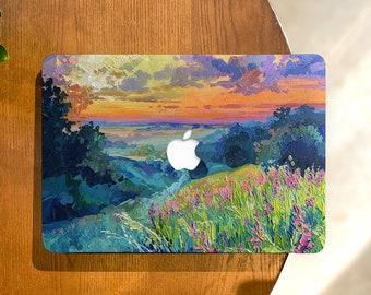 Colorful Hillside MacBook Case for MacBook Pro 16 Mac Air 13, Custom Macbook Pro 13 14 15 , Macbook M2 MacBook Retina 15 Case Laptop Cover